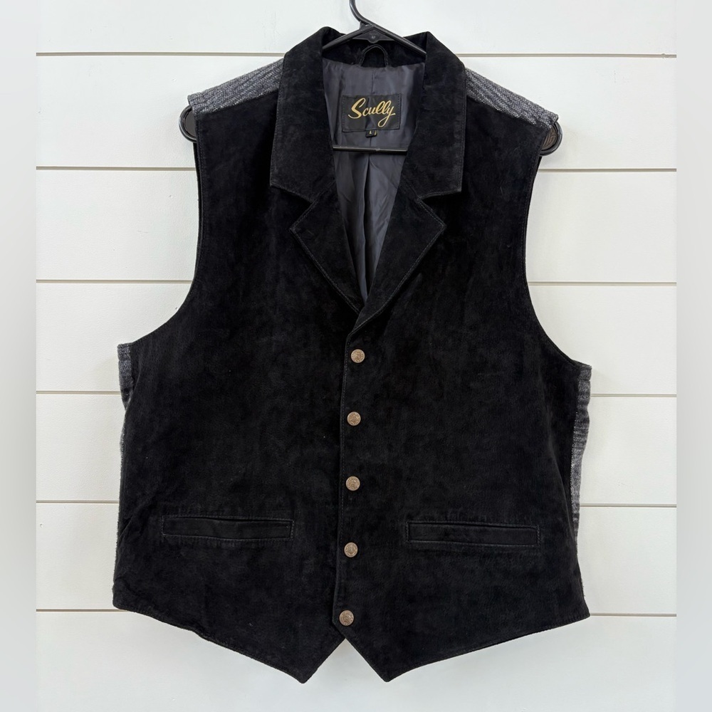 Scully Men’s Leatherwear Southwestern Black Vest